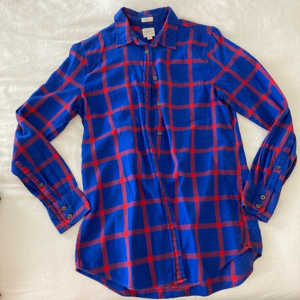 J. Crew Plaid Boyfit Shirt